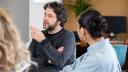 Eltjo in conversation with client in Lighthouse meeting room