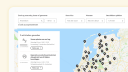 Interface desktop of map with activities
